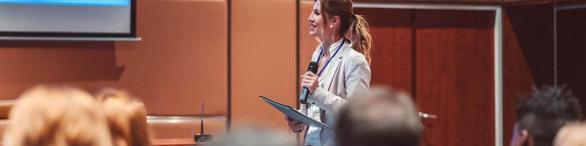 Ärztin auf einem Kongress
