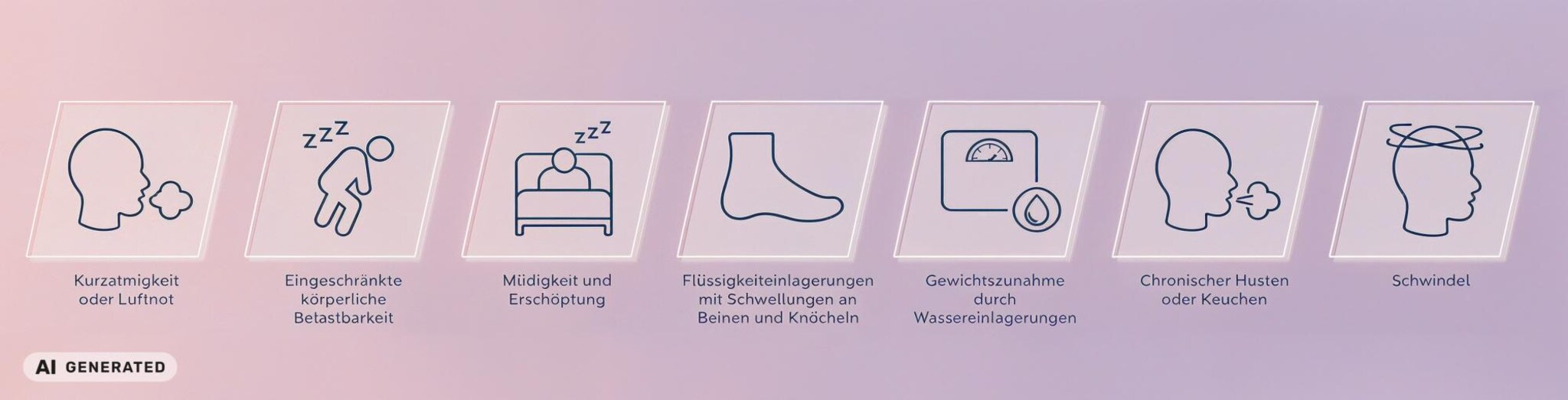 HFrEF Symptome Icons