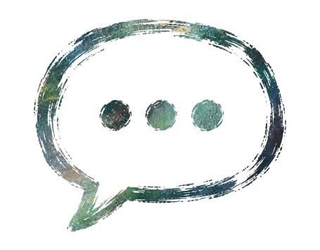 Icon Sprachblase mit drei Punkten